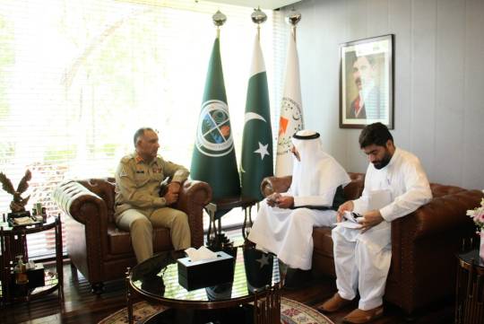 22-08-2023, Islamabad: Representative of King Salman Relief called on Chairman NDMA Lt General Inam Haider Malik at NDMA HQs.